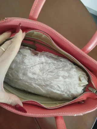 Borsa a mano corallo