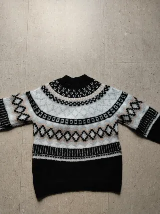 Jersey Desigual blanco y negro rombos