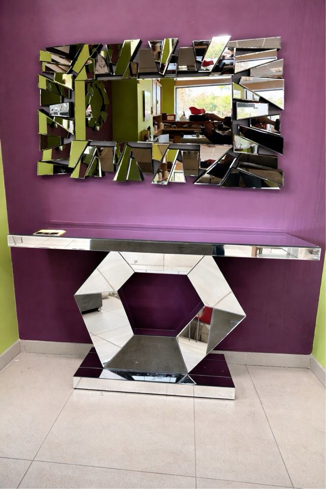 Consola estilo glam cristal