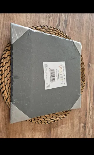 6 Piatti in ardesia nero quadrati