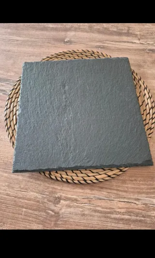 6 Piatti in ardesia nero quadrati