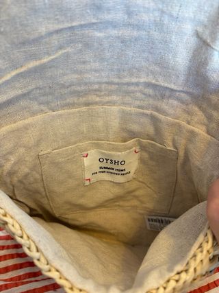 Bolso de mano Oysho tejido