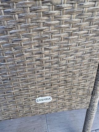 Conjunto mesa y sillas jardín mimbre