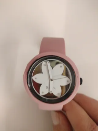 Orologio O bag rosa e argento