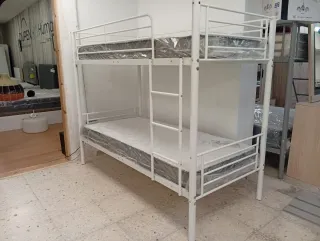 Litera metálica blanca nueva económica con colchon