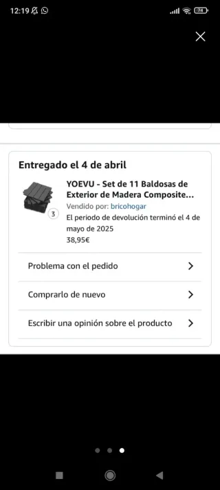 Lote baldosas composite gris