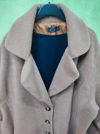 Abrigo paño marrón talla 60