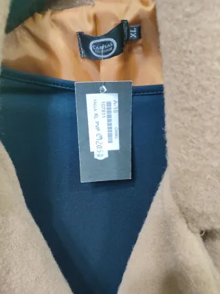 Abrigo paño marrón talla 60