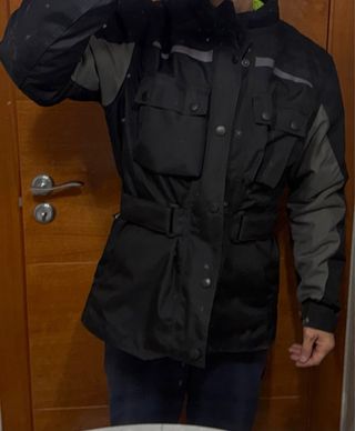 Chaqueta Moto Negra y Gris Talla M