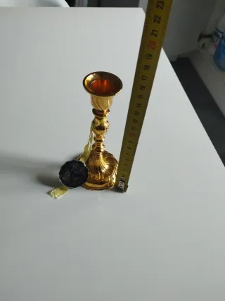Candelero Altar oro 24k(chapado)