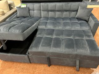 Sofá Cama Gris con Arcón