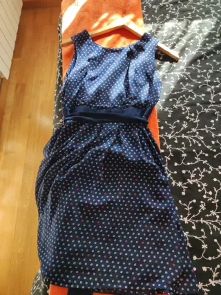 Vestido gasa fluido lunares