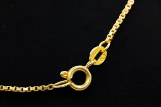 Cadena Oro 18k Eslabón Cuadrado