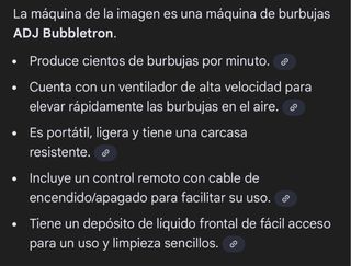 Maquina burbujas ADJ está como nueva, probada 1vez