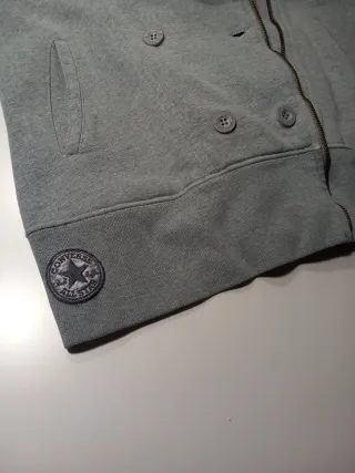 Sudadera Converse Gris Doble Botonadura