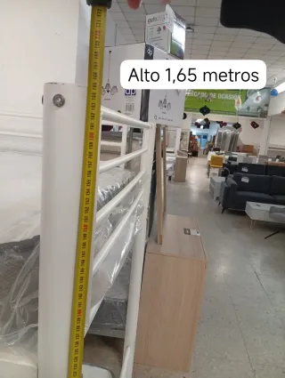 Litera metálica blanca 135cm más 90 con trasporte