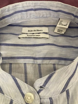 Camisa Pedro Del Hierro Lino Cuello Mao