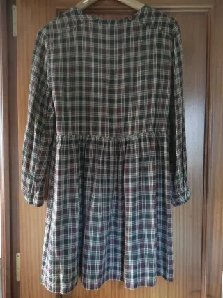 Vestido corto cuadros Mango Talla XS