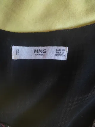 Vestido corto cuadros Mango Talla XS