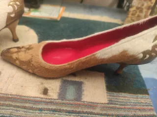 Décolleté Ballin donna pelle oro/bianco tg 36