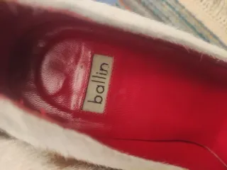 Décolleté Ballin donna pelle oro/bianco tg 36