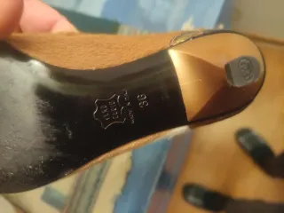 Décolleté Ballin donna pelle oro/bianco tg 36