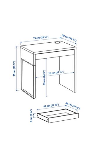 Escritorio Blanco Ikea MICKE