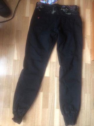 Pantalón Desigual Negro Mujer