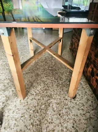 Mesa de comedor y cristal