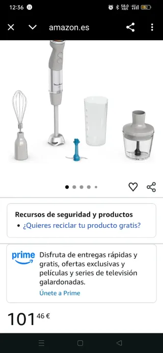 Batidora de mano Moulinex Quickchef+