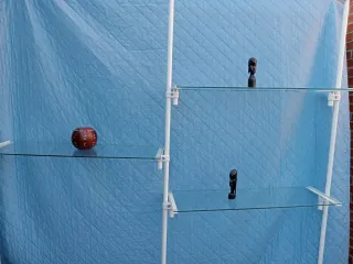 Estantería metálica 6 baldas cristal