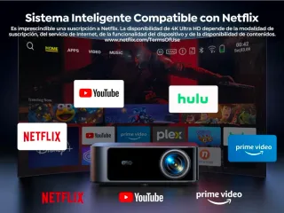 Proyector 4K Netflix WiFi6 Bluetooth 5.2