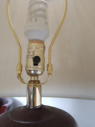 Lámpara de mesa cerámica pintada