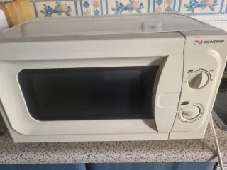 Microondas Schneider Blanco tiene su plato