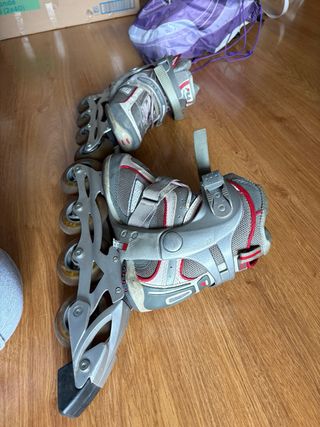 Patines en línea Fila grises y rojos