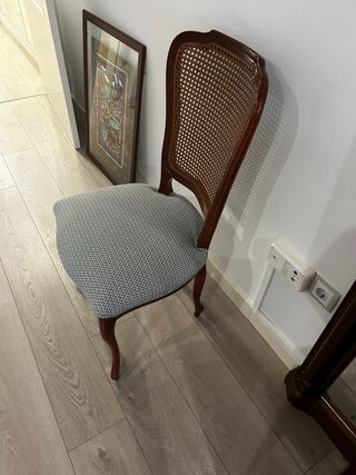 Sillas vintage madera y ratán