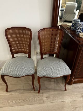 Sillas vintage madera y ratán