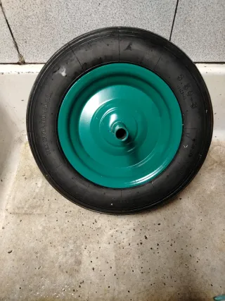 Rueda Carretilla Obra 3.50-8 Verde