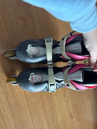 Patines en línea Oxelo rosas y negros