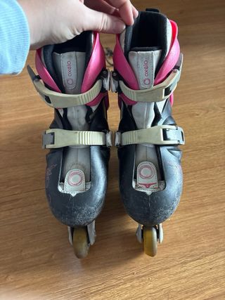Patines en línea Oxelo rosas y negros