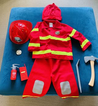 Vestito Pompiere Bambino Carnevale + Accessori