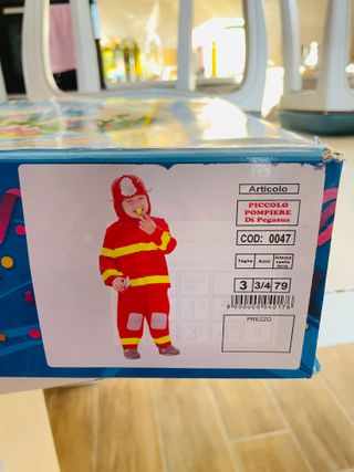 Vestito Pompiere Bambino Carnevale + Accessori