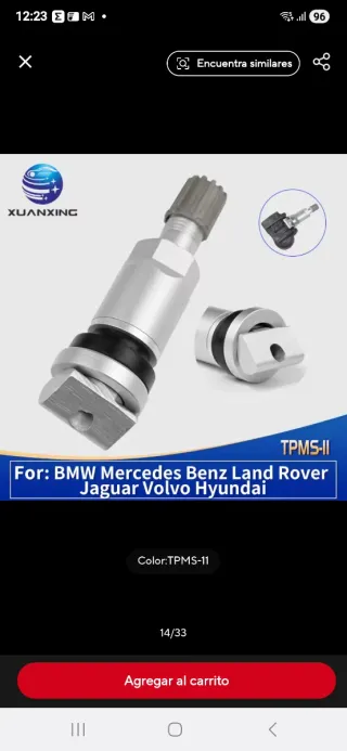 Válvula Presión Neumáticos Coche