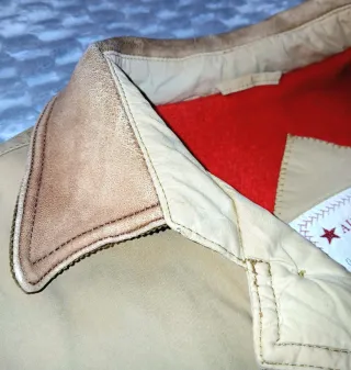 Chaqueta Massimo Dutti Vintage Algodón Beige