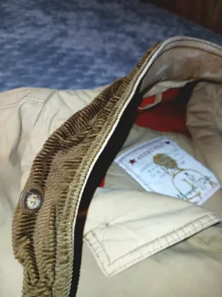 Chaqueta Massimo Dutti Vintage Algodón Beige