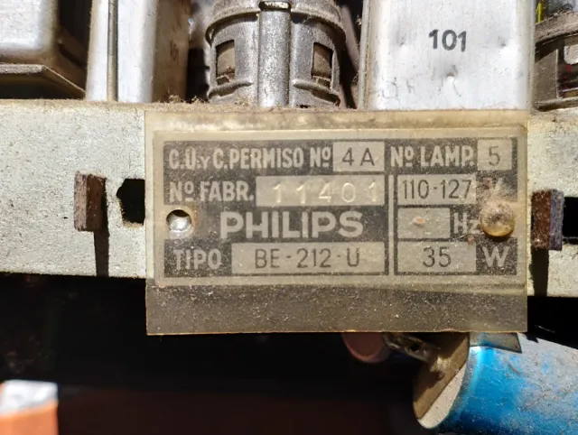 Radio Philips BE-212-U Válvulas