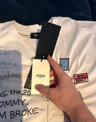 Camiseta Fendi Postcard Blanca Talla M