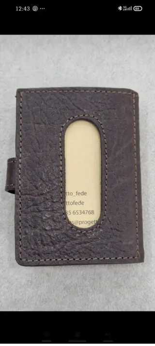 Portafogli/portadocumenti in pelle Progetto Fede.