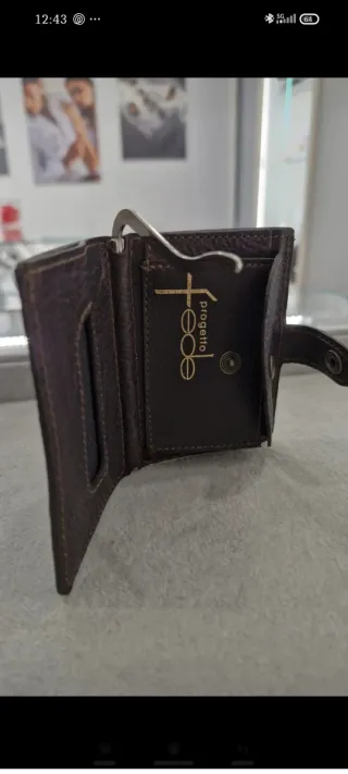 Portafogli/portadocumenti in pelle Progetto Fede.