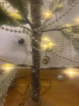 Árbol de Navidad Decorado Plateado